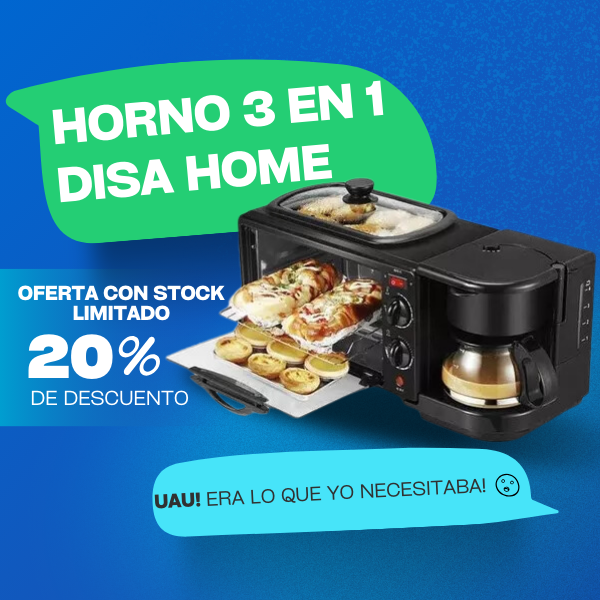 Horno Multifuncional 3 en 1 Disa Home! 🍳☕🔥 GARANTIA 60 DIAS