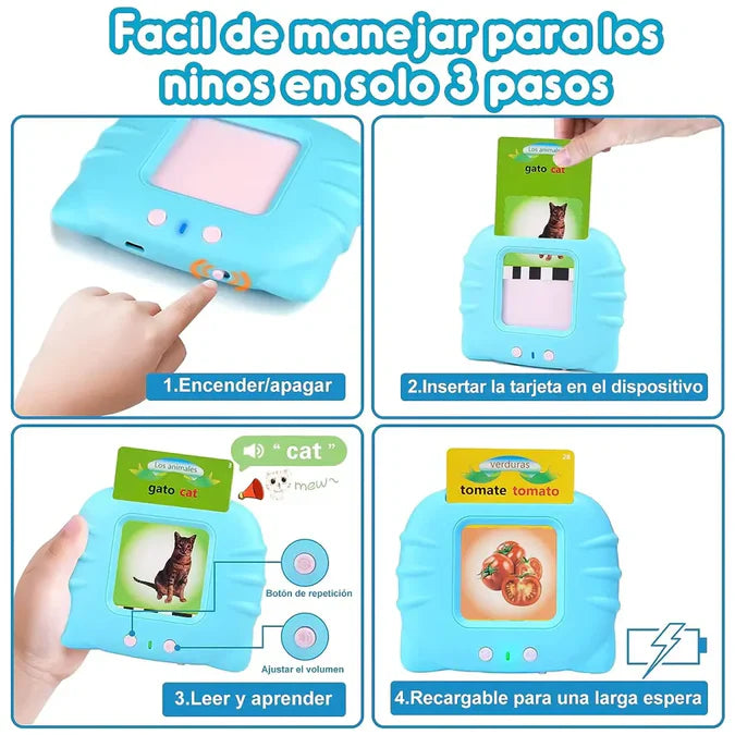 Juego didáctico Ingles/Español FlashLearn 385 + Regalo especial 🎁