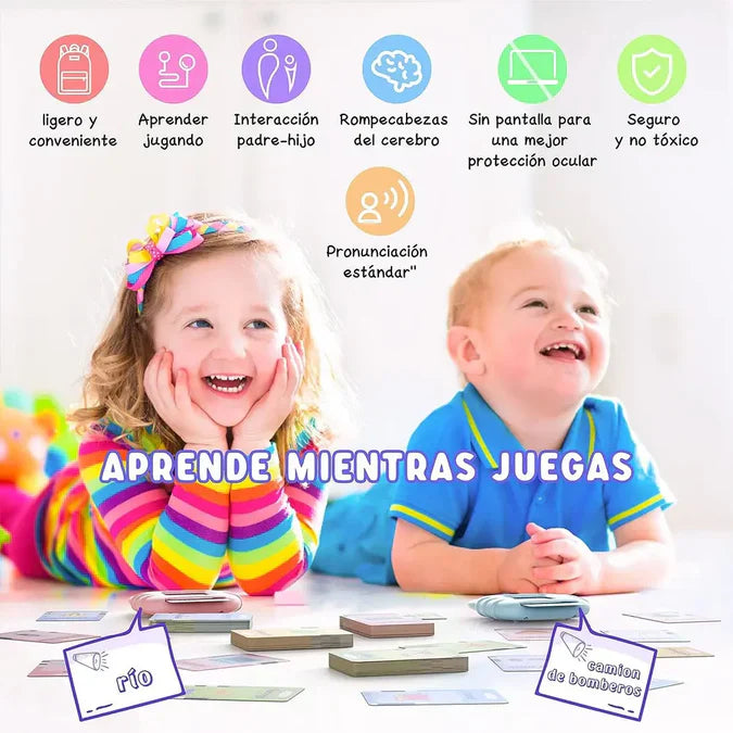 Juego didáctico Ingles/Español FlashLearn 385 + Regalo especial 🎁