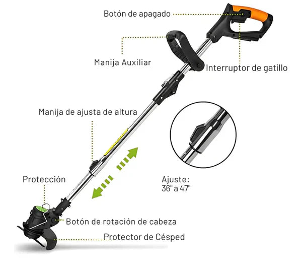 🚨MAGIC CUTER 360 CORTADORA DE CESPED INALAMBRICA🦚