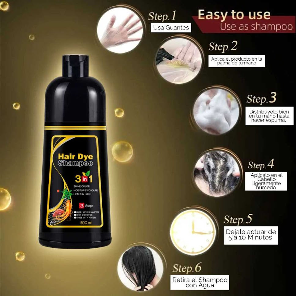 Shampoo Colorante Cubre Canas UNISEX - Importado Unidades Limitadas.